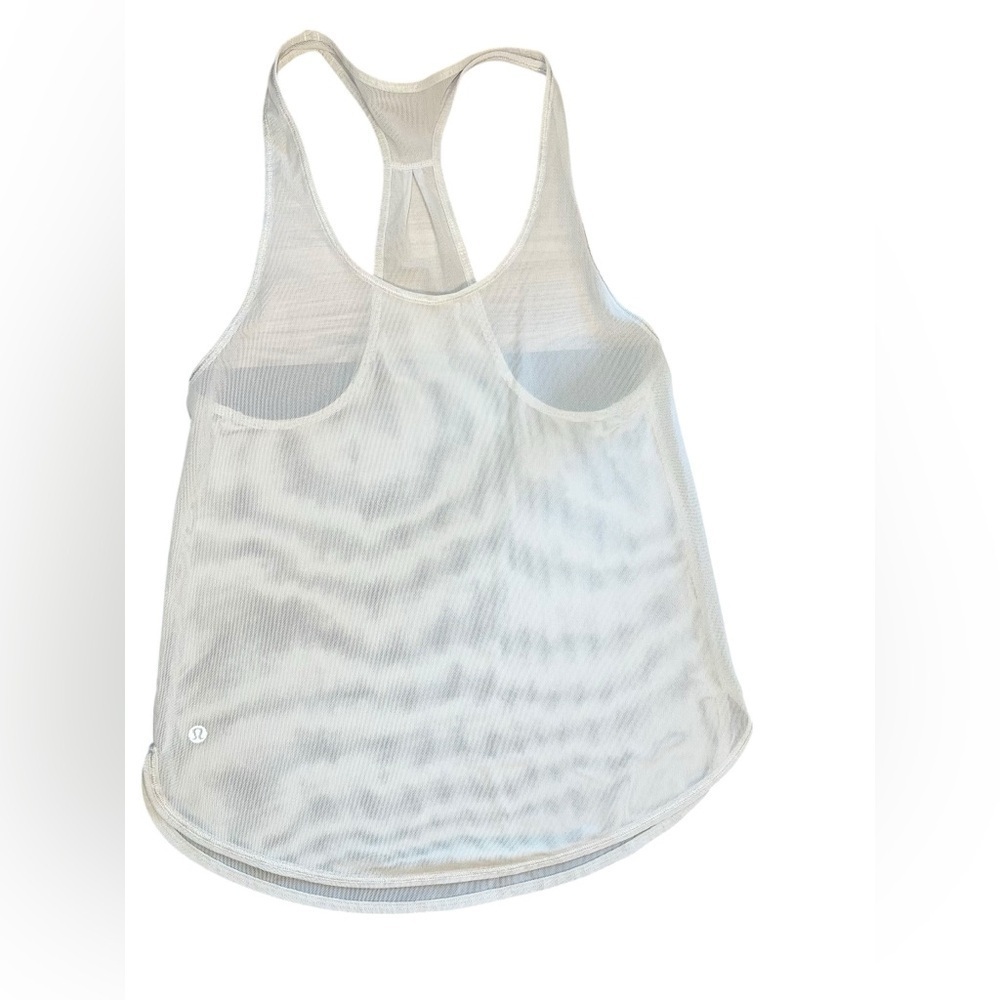 Lululemon Sheer Gray All-Mesh Racerback Tank – Size 4